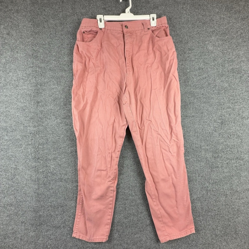 Vintage Stefano International Jeans Womens 22 Pink High Rise Relaxed Tapered
